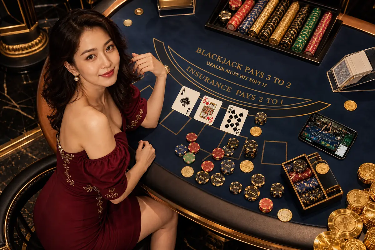 squeen Casino live baccarat table dealer